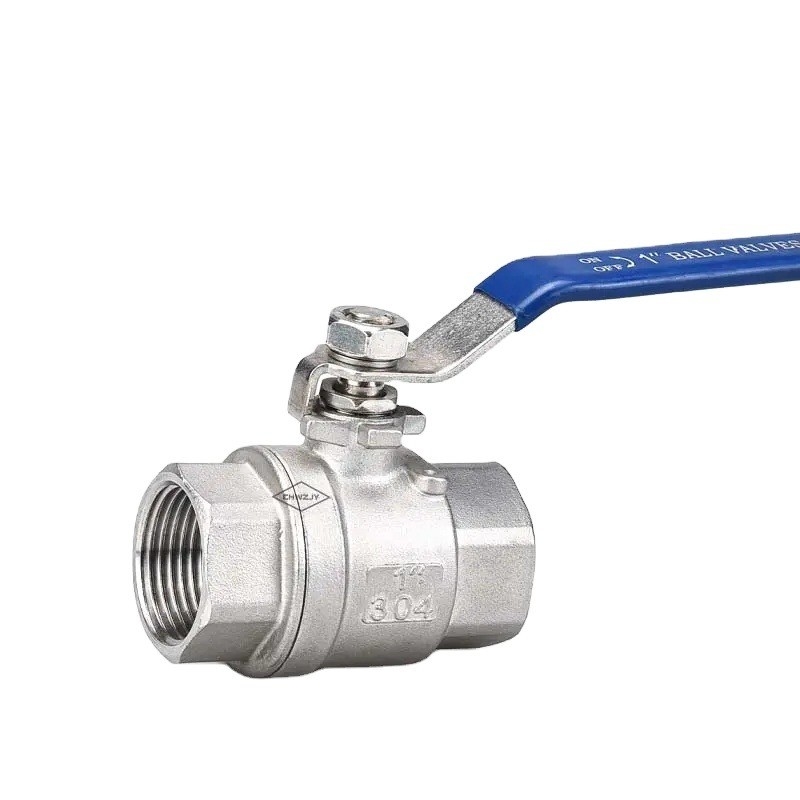 Temperatura normal SS316/304 2 Pcs válvula de esfera de aço inoxidável para meios hidráulicos 1000psi BSP NPT roscado