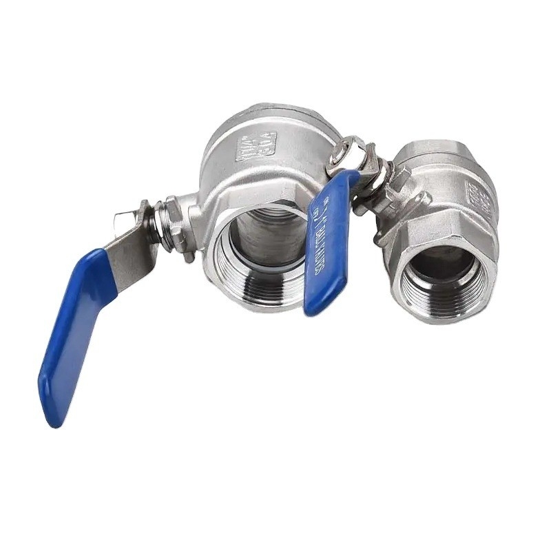 Aço inoxidável 304 316 válvula de esfera CF8M CF8 NPT BSPT Filamento 1pc para estrutura do diafragma e preto industrial