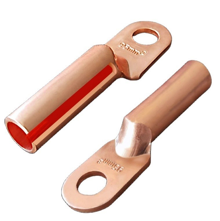 Recolha de fios Automotivo 600v a 35 KV AWG Bateria Tubular Cable Lug com terminação de sino / Anel de cobre roxo Terminal Lug revestido de estanho