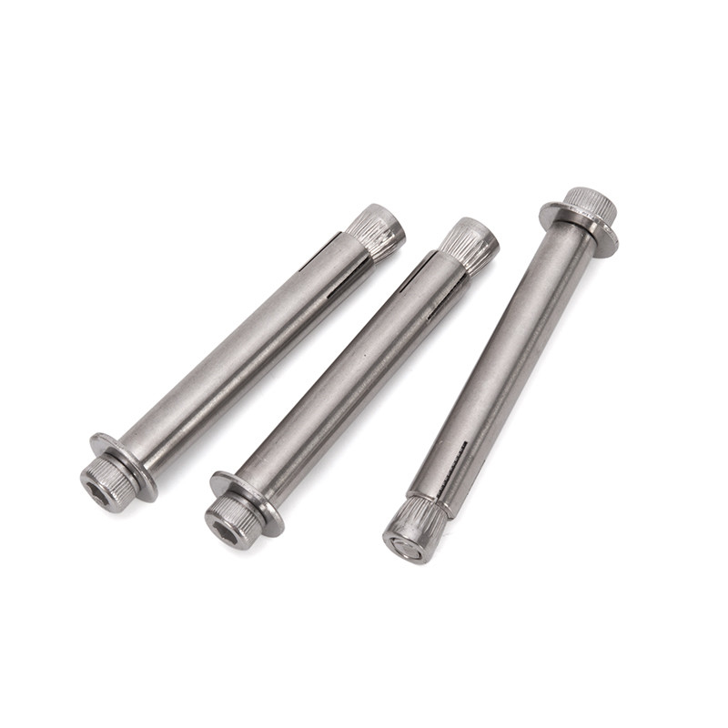 Diâmetro métrico 1/2 Stock SS304 Sleeve Anchors aço inoxidável Hex Socket Pan Head Expansion Anchor Bolt para Construção
