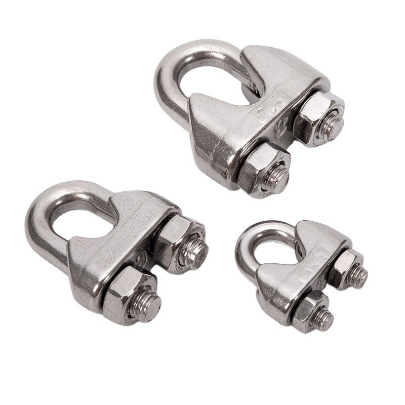 Métrica 304/316 Grampos de corda de aço inoxidável U Bolt Grampos de corda de fio para grampos de tubos Tipo de grampos de tubos duplos na indústria geral Zinc Finish