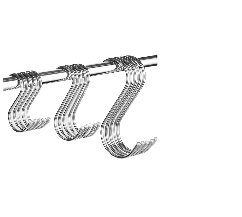 Metric Blue Anodized S Shape Metal Hooks para Display do Gabinete de Cozinha m1.6 m2 m2.5 m3 m4 m5 m6 m8 m10 m12 m14 m16 m20