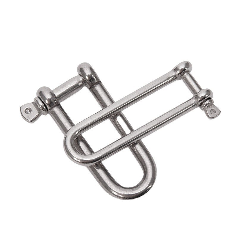 Anel de elevação de espalhamento de aço inoxidável polido de carga pesada D Chackle Ferradura de cavalo Buckle Medida métrica Tipo de parafuso