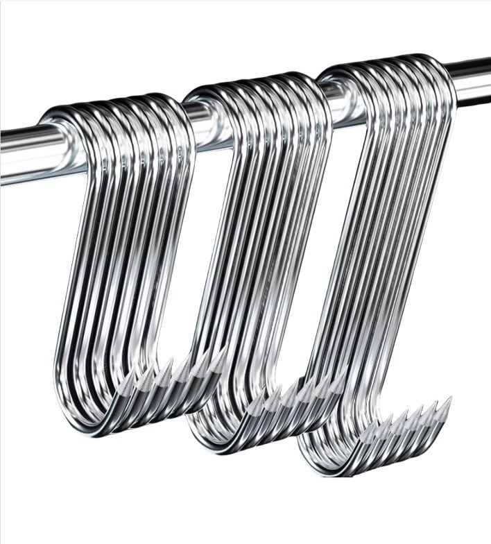 ANSI/ASME Standard Zinc-alumínio revestido S Metal Hook for Kitchen Cabinet Display Metric Measurement System Resistente à ferrugem