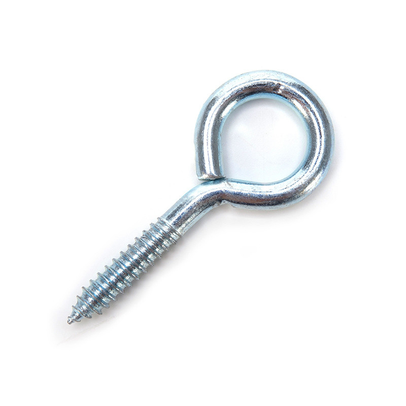 Parafusos abertos padrão DIN aço carbono zinco galvanizado parafusos de olho de peixe gancho com sistema de medição métrica