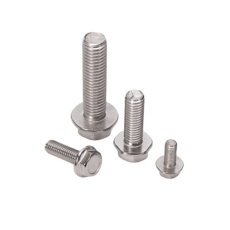 304 316 aço inoxidável M5 M20 DIN Standard Hex Flange Bolts para aplicações de trabalho pesado