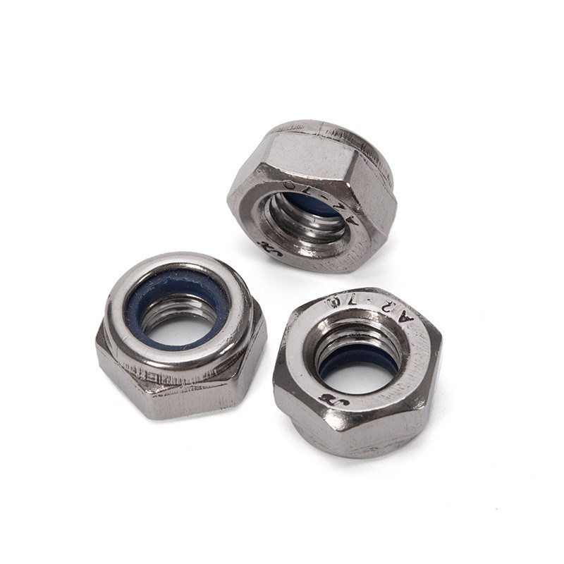 Sistema de medição métrico DIN985 aço inoxidável A2 A4 M6 zincado Hex Nylon Insert Lock Nuts para indústria geral