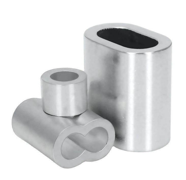 M6 1.6-5.5mm Mar Comércio Longline Single Double Crimping de Água Salgada Crimps de Alumínio de Pesca Manga com GB Standard de Água Salgada