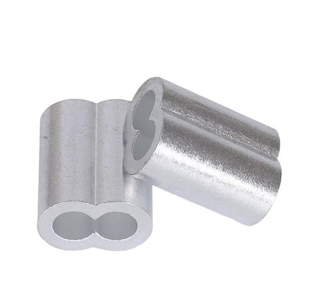 Acessórios de linha de pesca de 100 sacos em tubos Conector de fio de tubo Crimp mangas Conector oval de alumínio Crimps mangas para m10