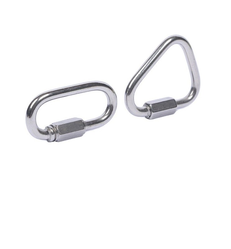 Resistente à corrosão Dimensão personalizada M3-M12 Aço inoxidável de trabalho pesado Anel de ligação de cadeia rápida com acabamento revestido de zinco