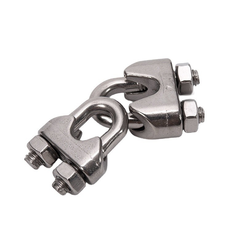 Clip de cabo de fio simples de U-bolt de aço inoxidável fundido de 7,9 mm para indústria industrial e de bebidas alimentares