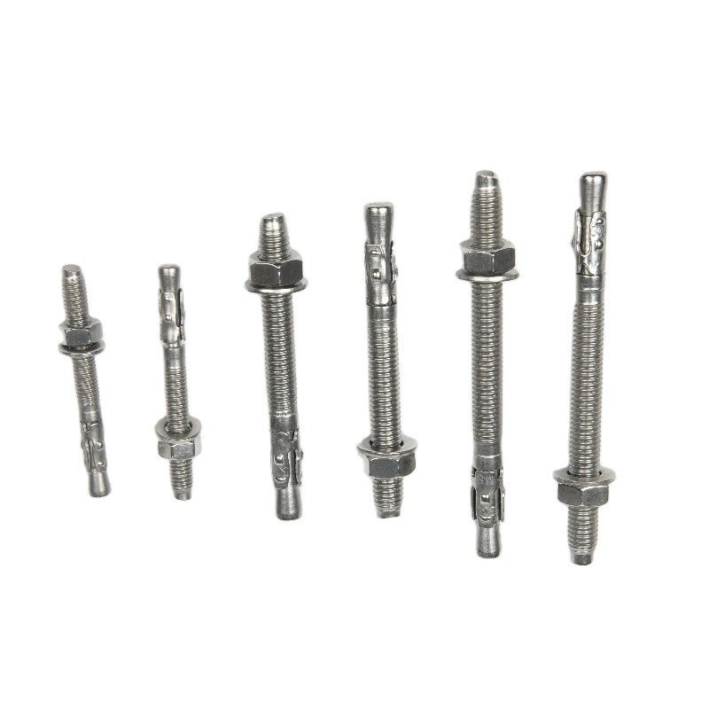 Metric DIN Hot Dip Galvanized Steel Wedge Anchor Expansion Bolts M6 M8 M10 M12 M16 Strong Hold para Projetos de Construção