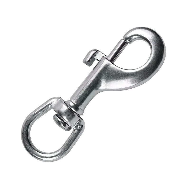 Mineração de aço inoxidável SS304 SS316 A2 A4 Anel Oval Cão Leash Corda Olho Redondo Giratório Snap Hook Indústria Pesada Acessório essencial