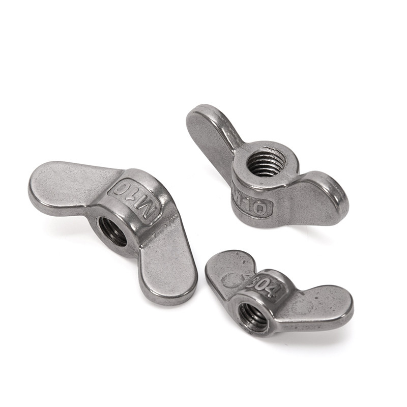 DIN Standard High Precision Cold Forged M3 Butterfly Nuts Material de aço galvanizado revestido de zinco para sistema de medição métrico