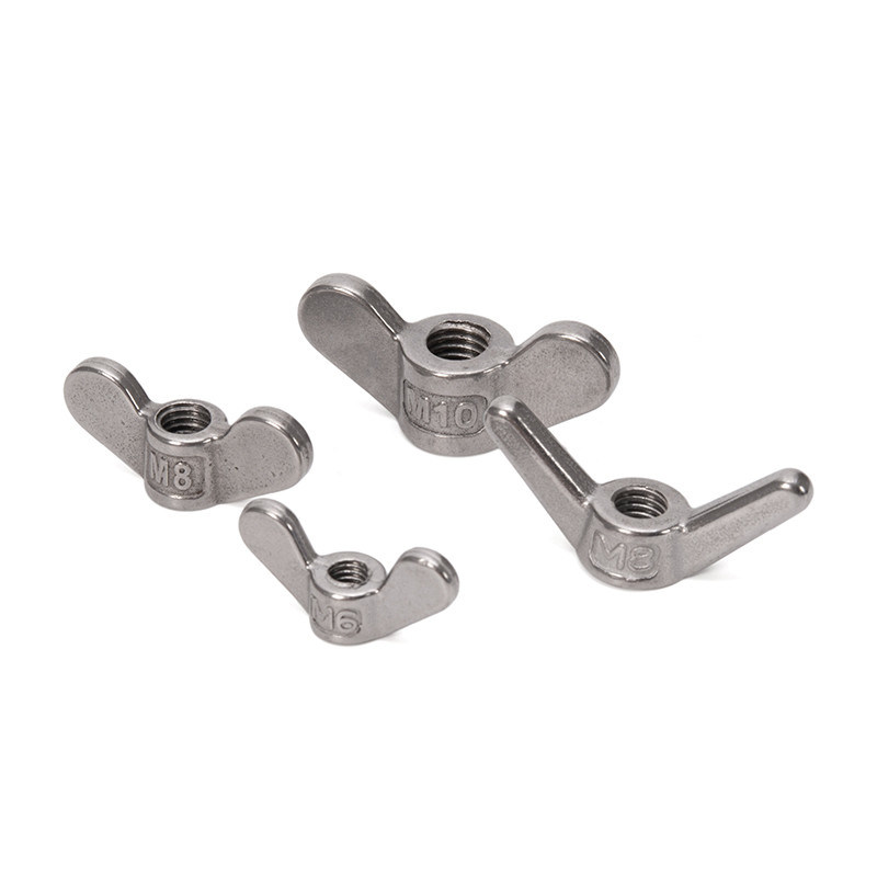Sistema métrico de medição de aço inoxidável SS304 SS316 Wing Nut DIN315 aço ligado para aplicações industriais