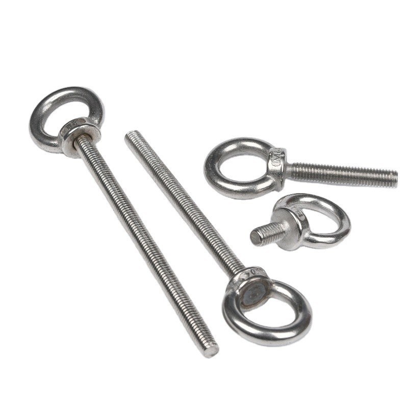 Aço inoxidável DIN580 M3 M4 M5 M8 M10 M12 C15 A2 Máquinas métricas Anel giratório de levantamento de olho com acabamento cromado