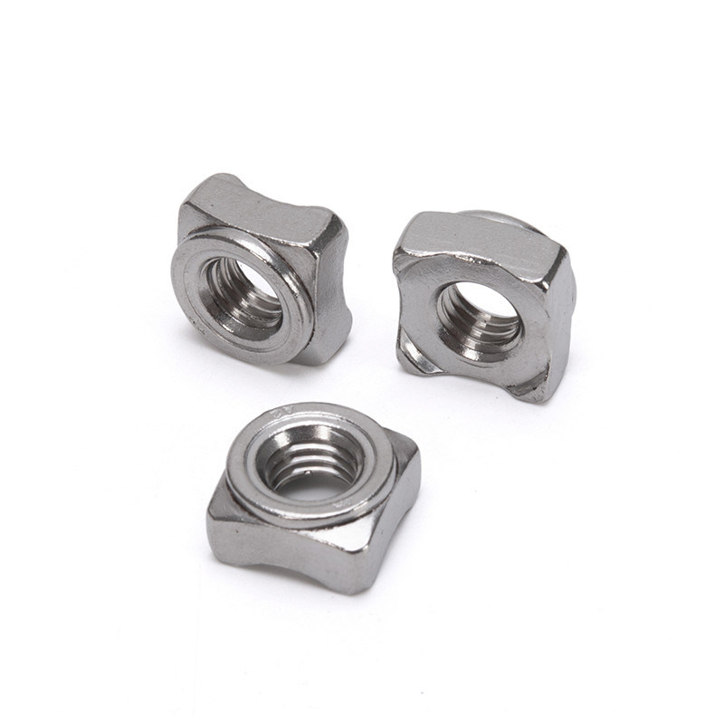 JIS Standard Metric Stainless Steel Square Weld Nut M5 M6 para desempenho da indústria pesada no sistema métrico de medição