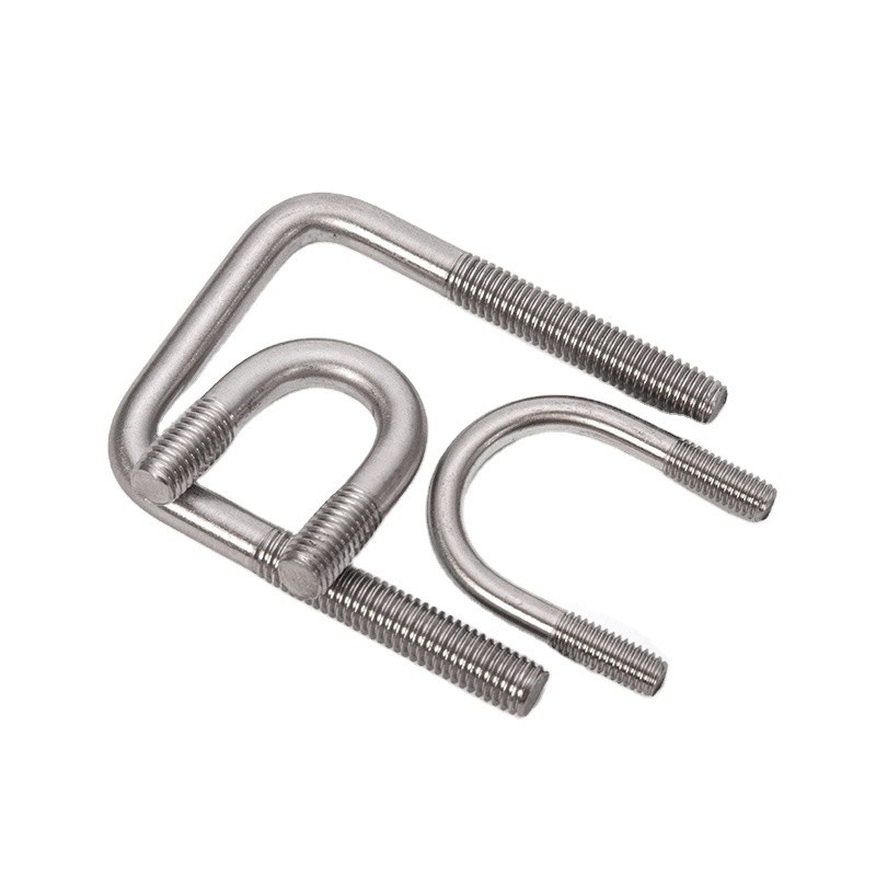 Auto Parte Trailer U-Bolt Nut Pipe Clamp feito de alta resistência 316 aço inoxidável quadrado U Bolt