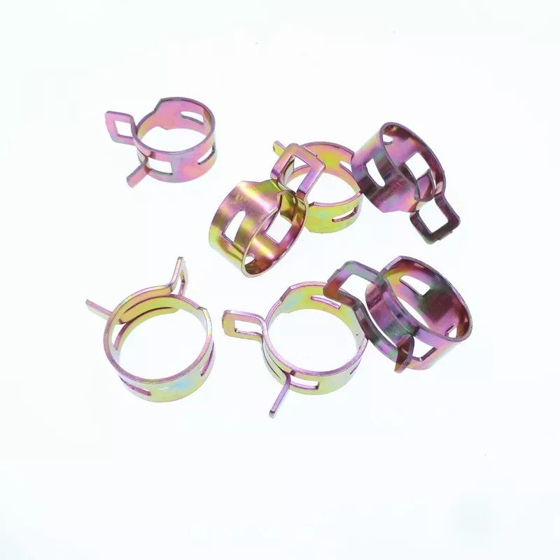 Aperto de mangueira de aço inoxidável de trabalho pesado Metal Action Fue Spring Type Hose Clamp com acabamento de zinco e suporte OEM personalizado