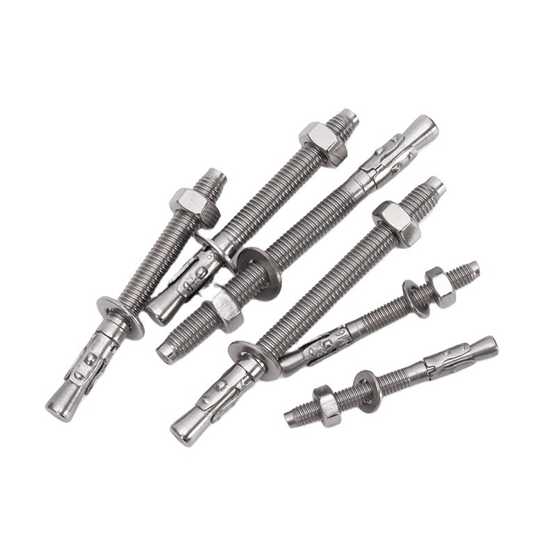 Tornos de âncora de cunha M8 M10 M12 M36 padrão DIN 529 aço inoxidável Boulon tornos de âncora de concreto Drop em âncora de expansão
