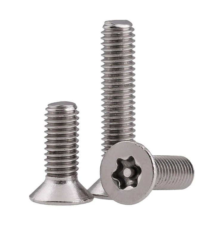 Cabeça de panela de aço inoxidável Torx Pin Anti-roubo Cabeça redonda Parafusos de segurança personalizados no sistema de medição métrica DIN Standard