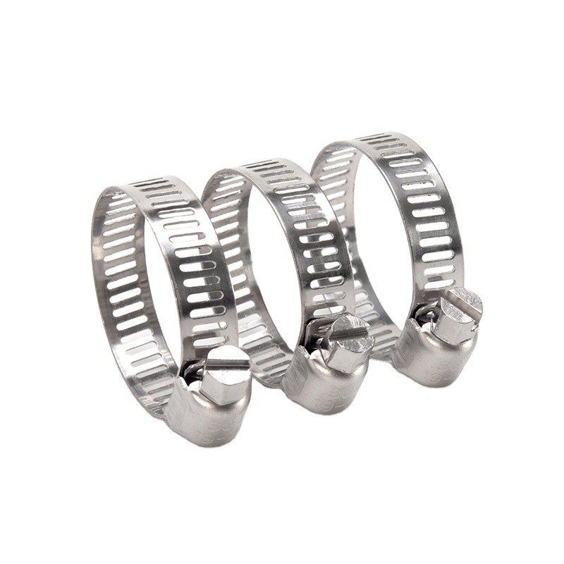 16-300mm American Type Worm Drive Stainless Steel Hose Clamp com medição métrica de resistência reforçada e suporte OEM