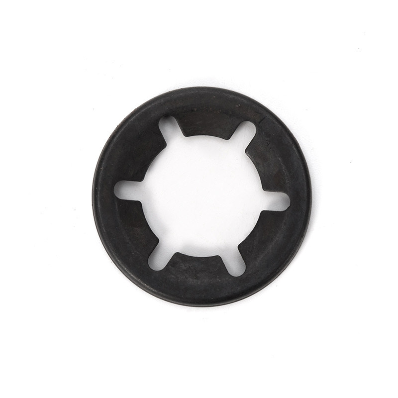 Finalização simples M3-M6 aço inoxidável / aço de moagem preto Star Interior Lock Clips Washer Plum Clamp Retaining Starlock Washer for Shaft