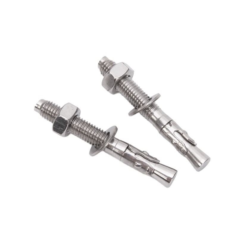DIN padrão de aço carbono de prata aço inoxidável 304 316 Wedge Anchor Anchor de expansão Bolt Dyna Bolt SS304 para versátil