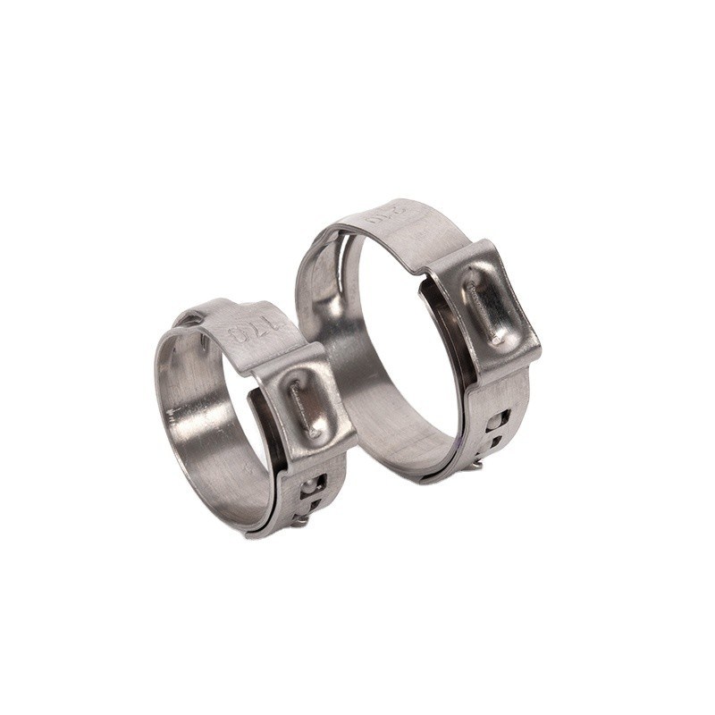 JIS Standard SS304 Fittings American Type Single Ear Hose Pipe Clamps para sistema de medição métrica de mineração
