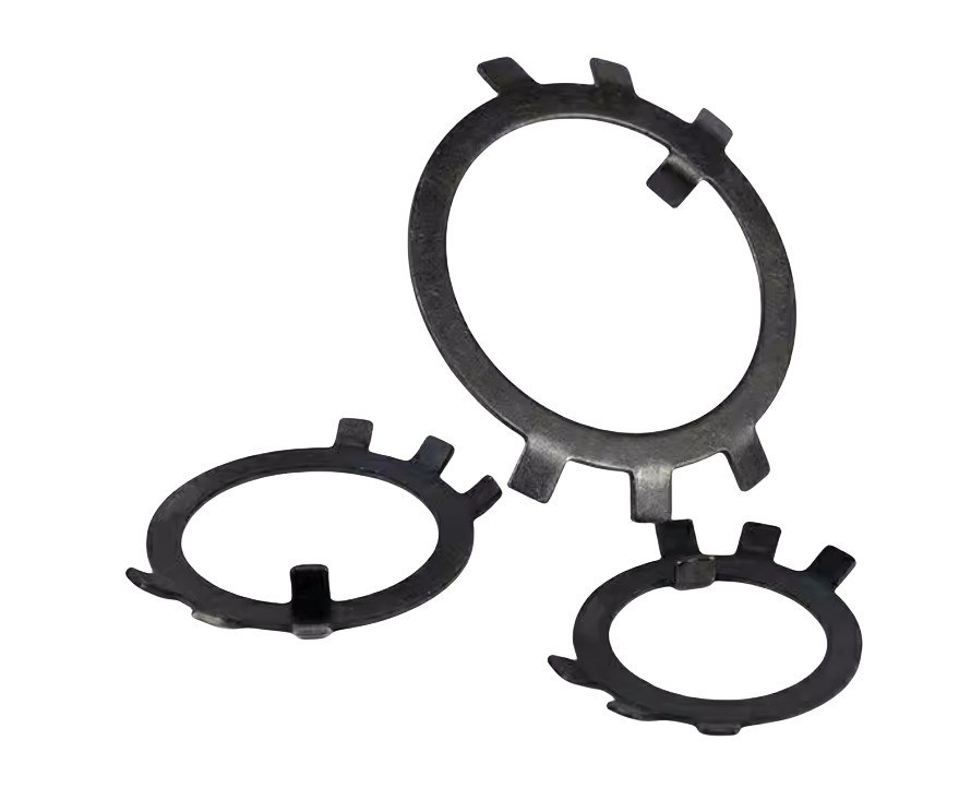 Finitura preta ANSI/ASME Padrão M10-M200 Split Style aço inoxidável seis mandíbulas Check Washers Half Shaft Lock para nozes redondas