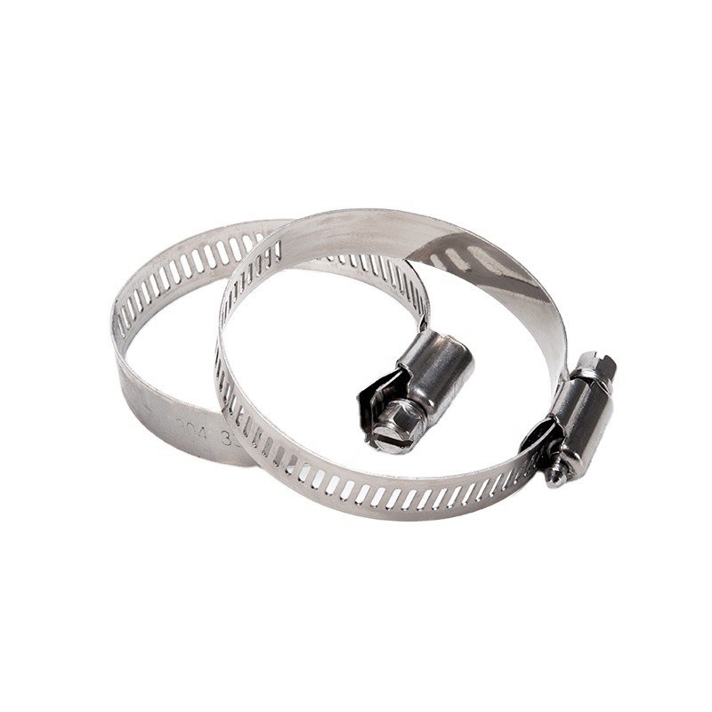 Superfície Plain American Ajustável Pipe Clamp Worm Gear 201 304 aço inoxidável mangueira grampos 10-16 com zinco Finish Sample