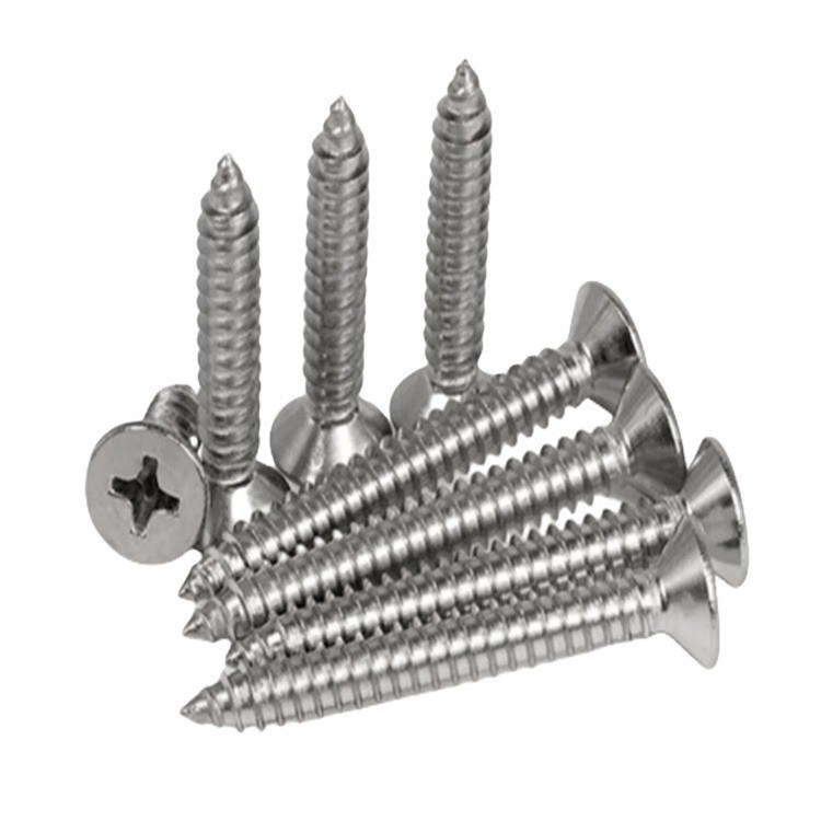 Metric Cheese Head de aço inoxidável DIN7982 ST2.9-ST6.3 CSK Phillips Self Tapping Screw para Metal Padrão ISO