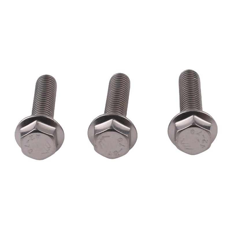 Sliver aço carbono óxido negro hex flange parafuso meio fio DIN6921 aço inoxidável padrão 4.8 8.8 10.9 12.9 com acabamento de zinco