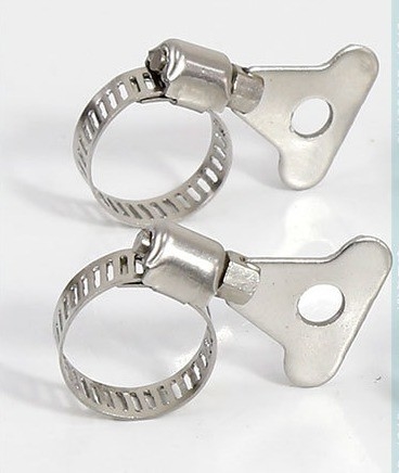 Amostra em estoque Grampos pesados SS304 Grampos de garganta de aço inoxidável com alça para tubos de água Fixação da fivela em acabamento de zinco