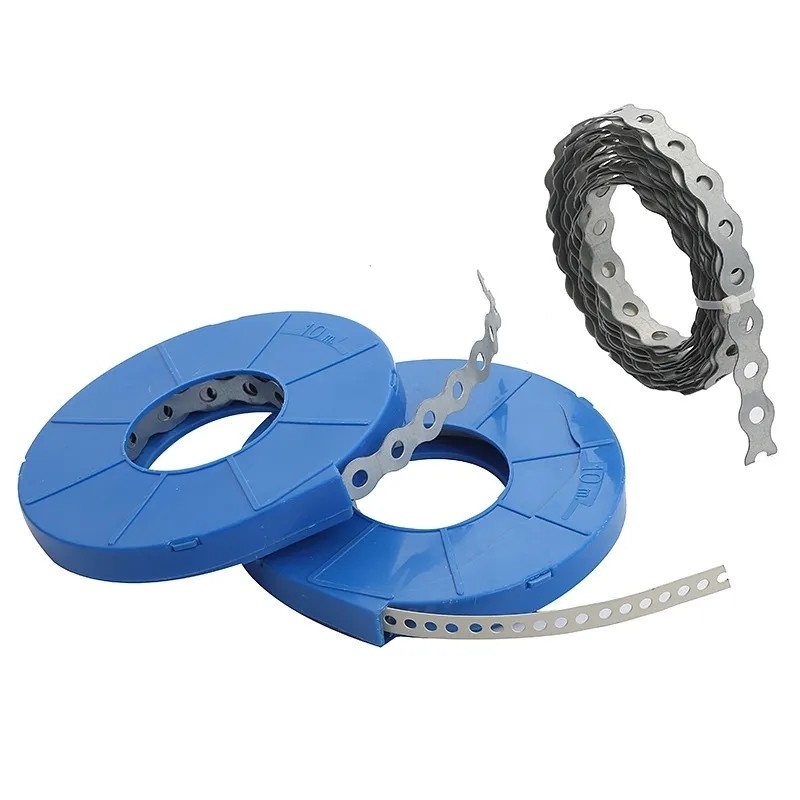 100% QC Passado Alta Durabilidade Faixa de Aço Perforada Faixa de Plástico Pulverizada Metal Performance Branca e Durável Largura 12mm