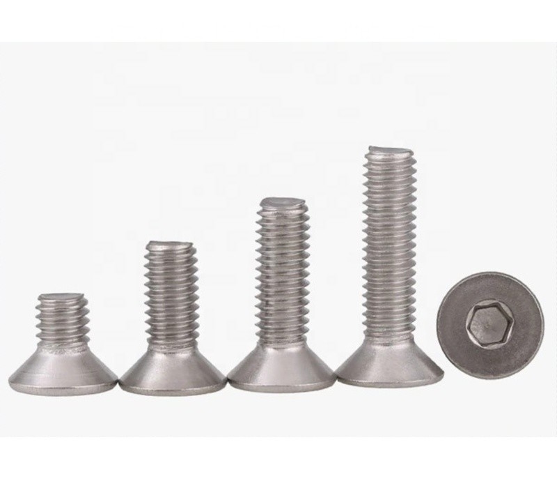 304 Din7991 M3-M16 Countersunk Head Hexagon Socket Screw para distribuidores de fixações padrão BS