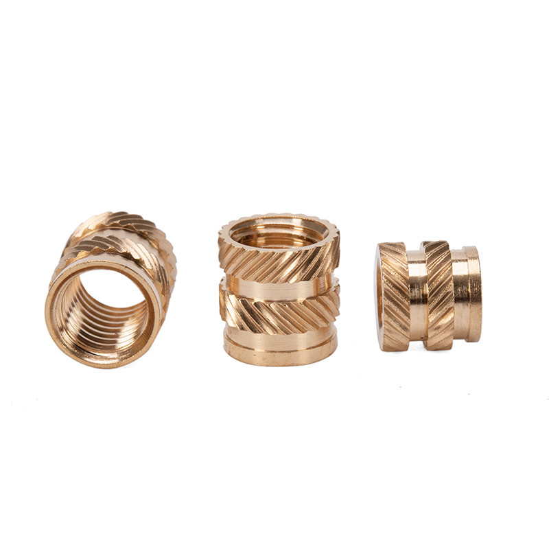 Melt Insert Grinded Copper Nut M3 M6 Brass Insert for Wood Through-Hole Brass Grinded Thumb Screw