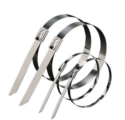 Instock PVC revestido SS304 / 316 / 201 grampos de trabalho pesado auto ligação de cabo de aço inoxidável com plástico pulverizado bola de metal 100PCS