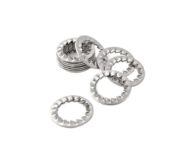 Zinc acabamento de aço inoxidável Lavadora de fecho de estrelas de dente interna para maior durabilidade M6 M8 M10 M12M14 M16M18M20M22M24M27m30