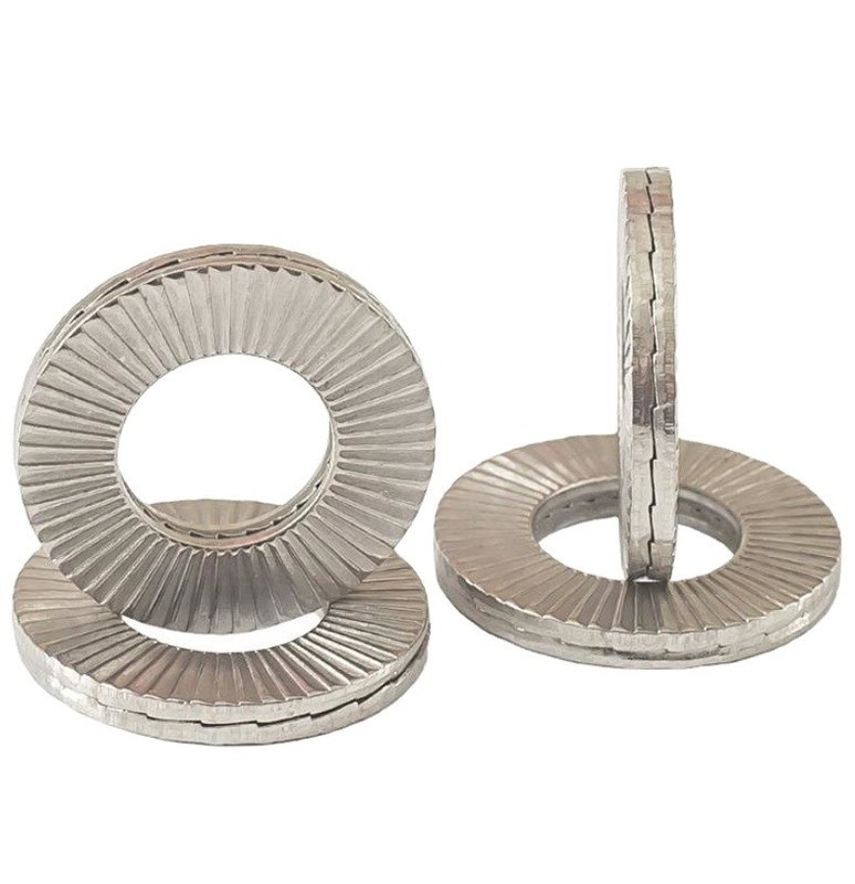 Máquina de lavagem de cadeia de auto-bloqueio para a indústria geral DIN25201 M3 M4 M5 M6 M8 M10 M12 Dacromet revestido estilo contra-encosto