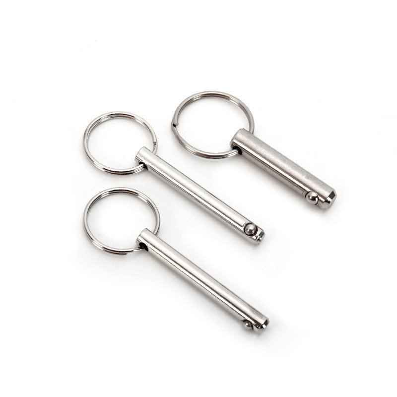 Indústria Geral Pins de libertação rápida de aço inoxidável de aço carbono Pins de bloqueio de esferas para resistência à corrosão no transporte aéreo