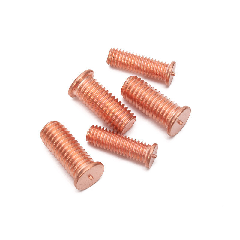 Descarga de condensador sem revestimento de acabamento brilhante Filamento externo de aço de cobre chapa de soldagem M6 M8 M10 ISO13918 para alumínio