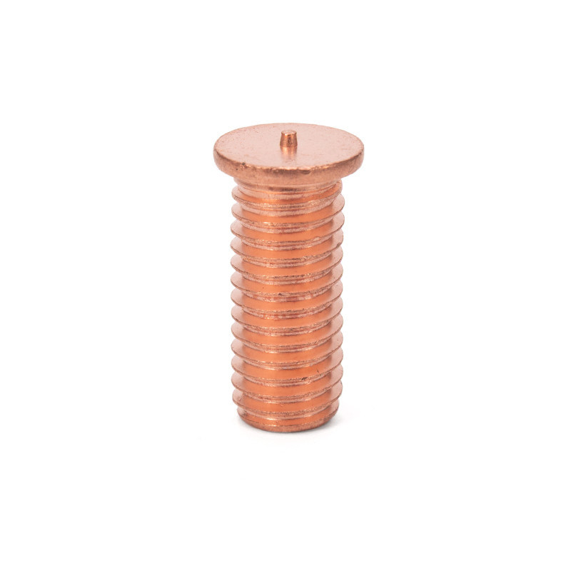 M8 Modelo GB Padrão Custom Red Copper Hex Head Bolts com Zinc Plated Welding Screw Spot CD Weld Stud M7 Thread Size