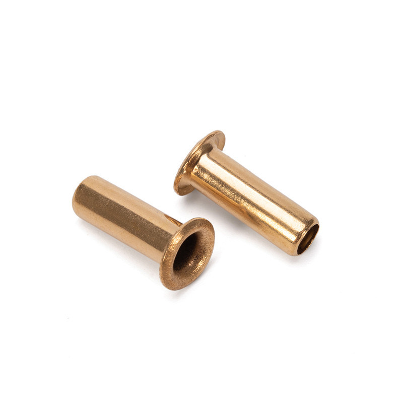 JIS Standard Brass Custom Copper Aluminum Hollow Tubular Rivet Finish sem revestimento para aplicações industriais