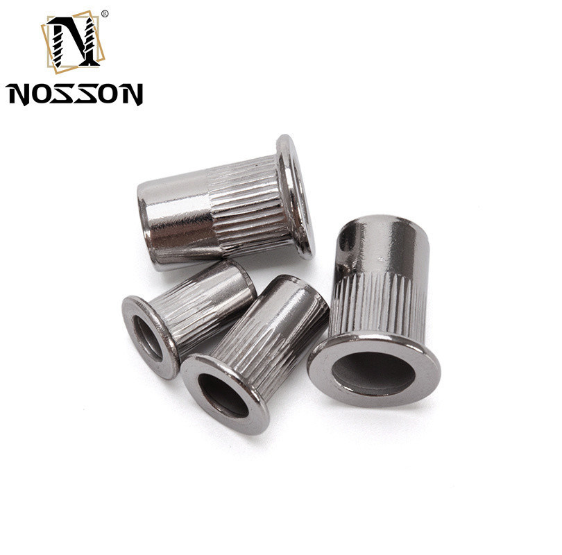 M6 Sistema métrico de medição amarelo revestido de zinco, de alumínio cruzado, de nozes redondas de rebites padrão DIN para várias aplicações