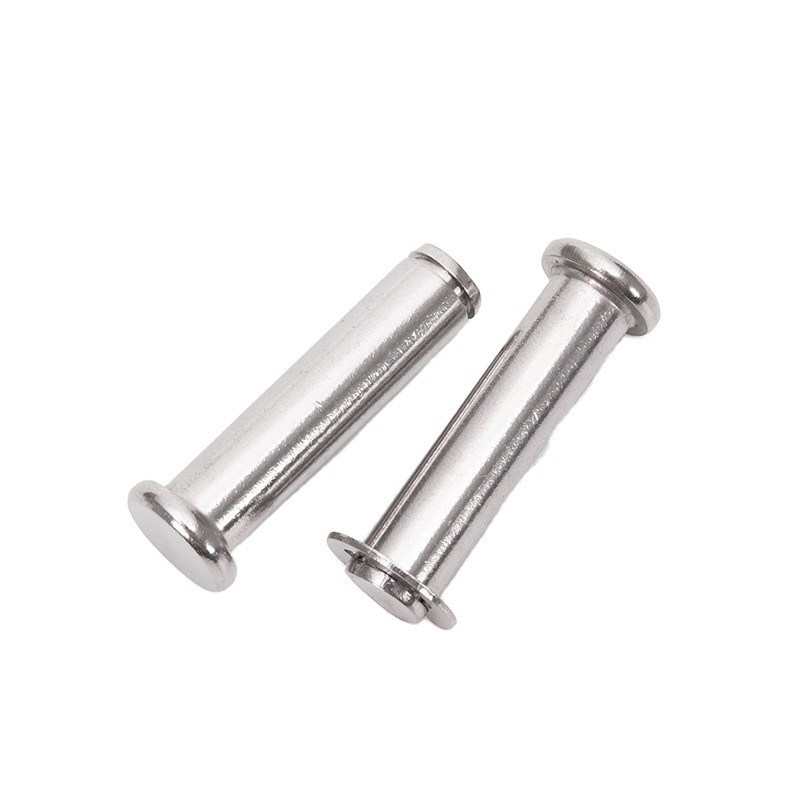 DIN1444 Standard Clevis Pins sem fio Rodado Flat Head Safety Lock Pin com R Clip Hole em aço inoxidável personalizado