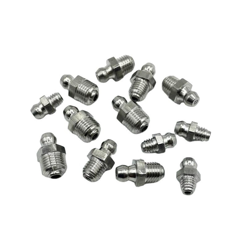 Tamanho personalizado Branco zincado Grease Nipple ajustável tipo reto para tubulações Conexão de conexão