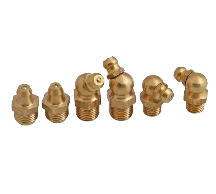 Dimensão personalizada Todos os fios mamilo 6mm 8mm 10mm 12mm 45 90 graus de graxa de ajuste para carros Reduzindo Hexagon Head Code
