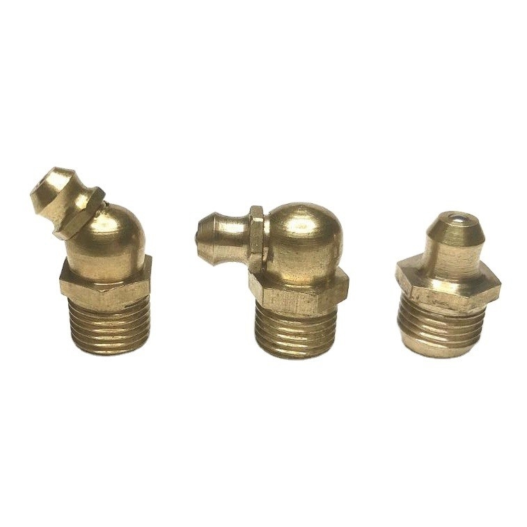 Casting M6 M8 M10 Lubrificante Fitting Grease Gun Nozzle 90 Graus Nipple Grease Fitting Dimensão personalizada para desempenho ideal