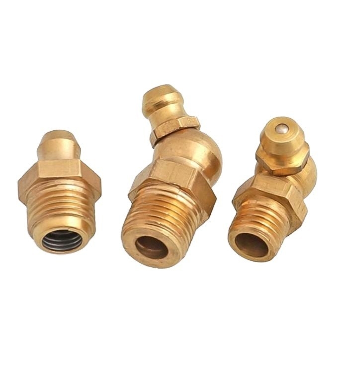 Conexão feminina 90 graus Nipple Grease Fitting para nozzle de pistola de grease branco e mangueira de grease de tamanho personalizado